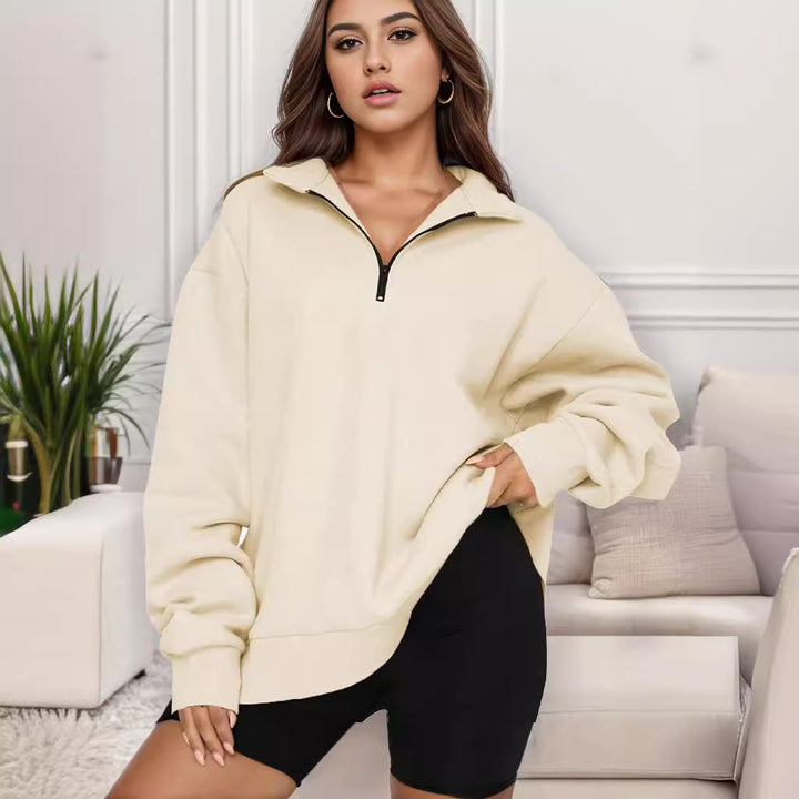 Oversized sweatshirt for women with high collar Amarae