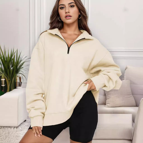 Oversized sweatshirt for women with high collar Amarae