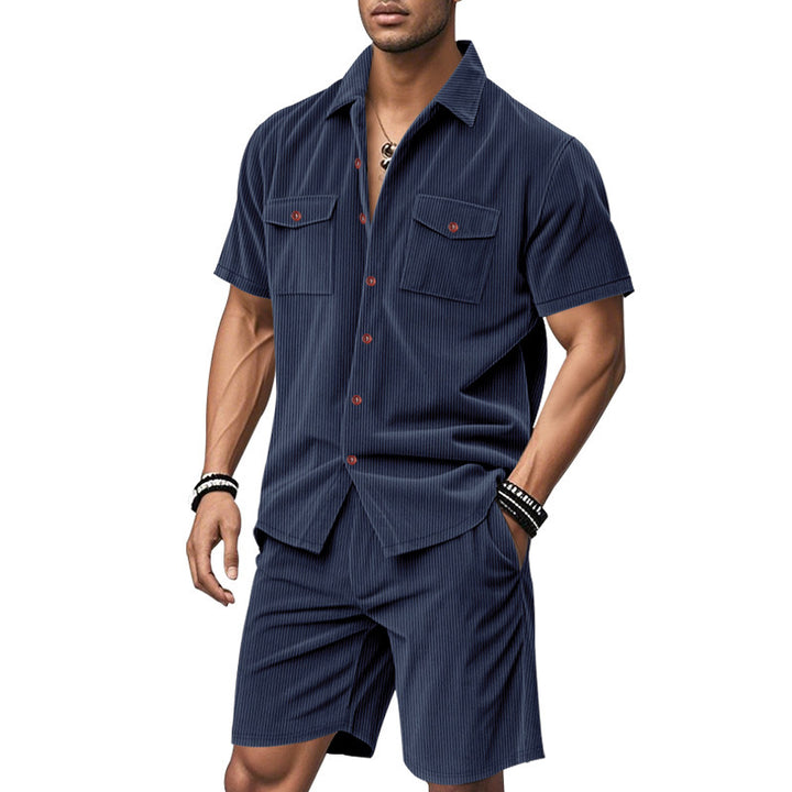Men's short sleeve shirt and shorts set Lune London