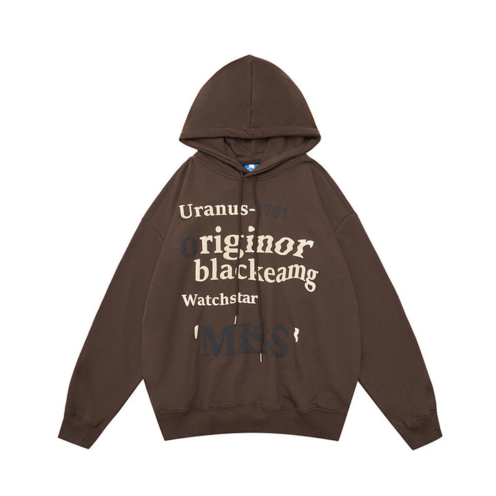 Women's leisure hoodie with trendy lettering Lune London