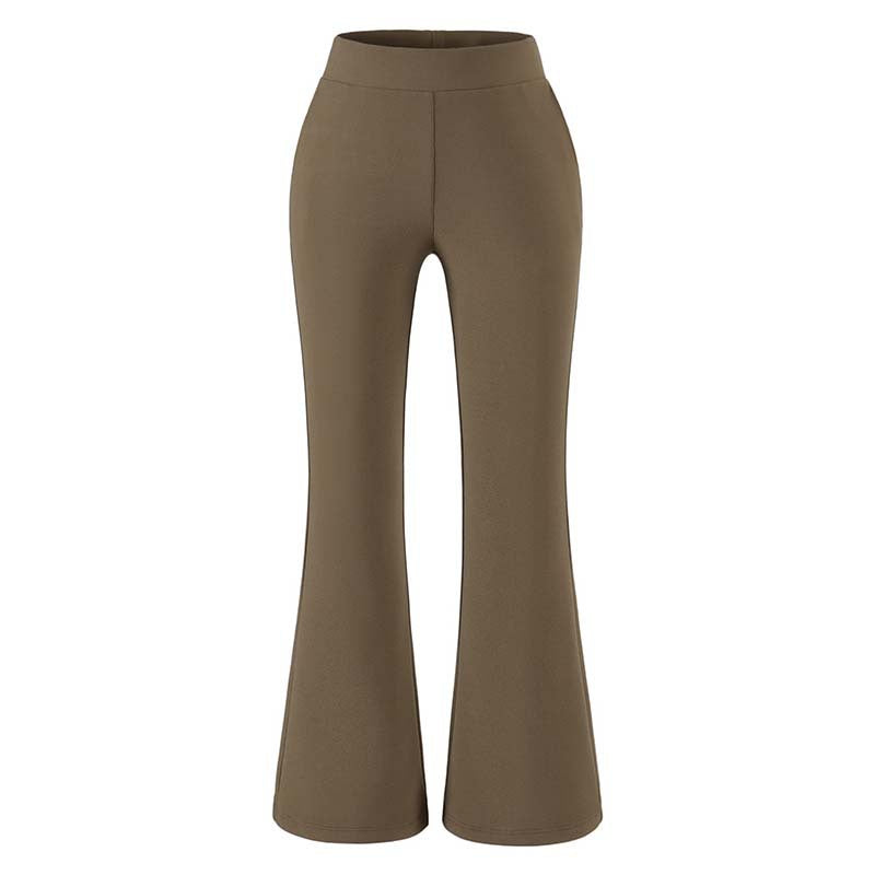 Women's High-Waisted Stretch Flared Pants with Wide Hem Amarae