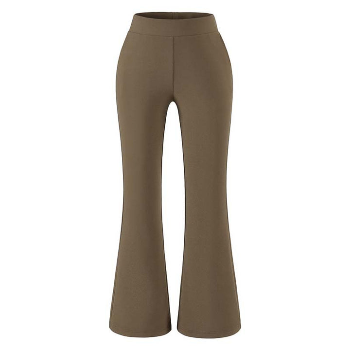 Women's High-Waisted Stretch Flared Pants with Wide Hem Amarae