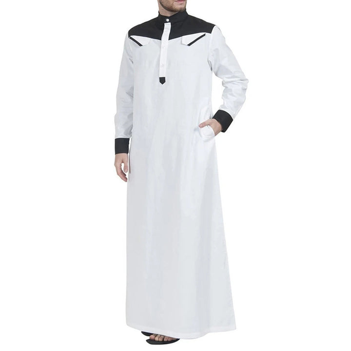 Men's traditional long dress with modern collar and practical pockets Lune London