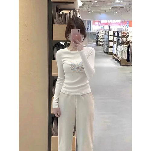 Top à manches longues pour femmes avec logo détaillé Chic & Stil