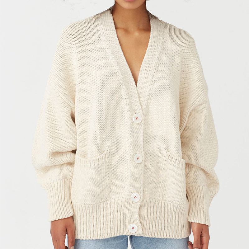 Ladies' Thick Knit Cardigan Lune London