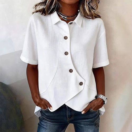 Women's specially designed blouse with unique button detail Amarae