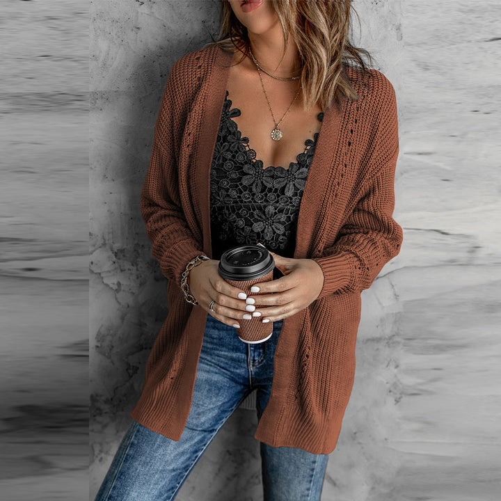 Open knit jacket for women with a slight hole structure and a comfortable fit Lune London