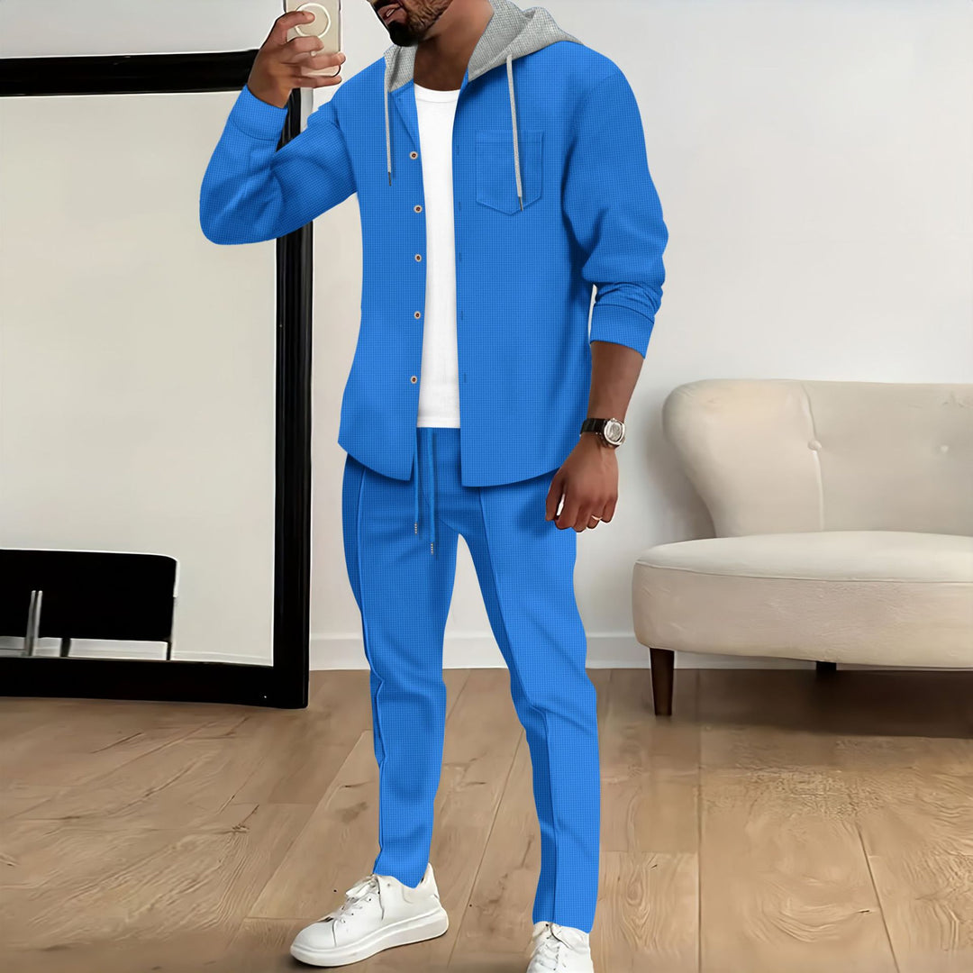 Elegant leisure set for men with hooded top and practical pockets Lune London