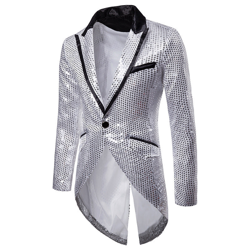 Elegant sequin blazer for men with asymmetric cut and luxurious design Lune London