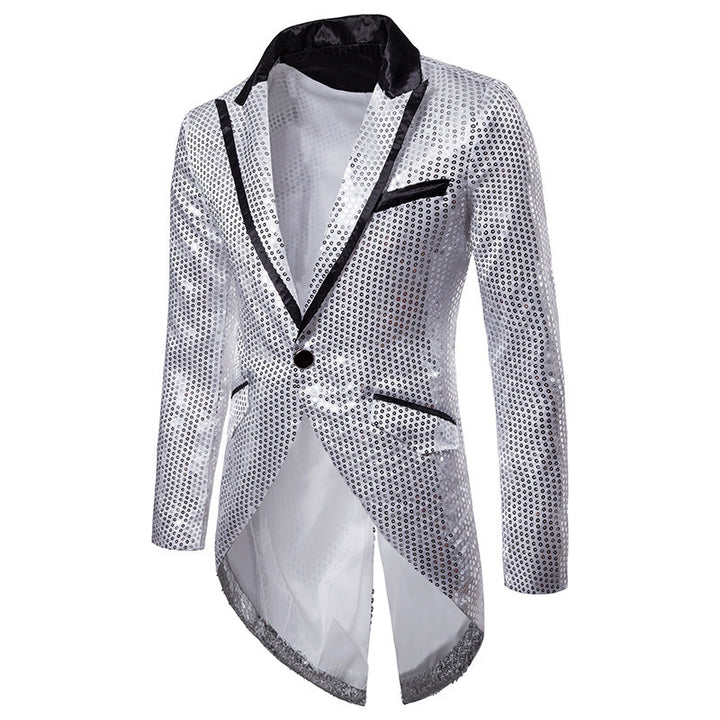 Elegant sequin blazer for men with asymmetric cut and luxurious design Lune London