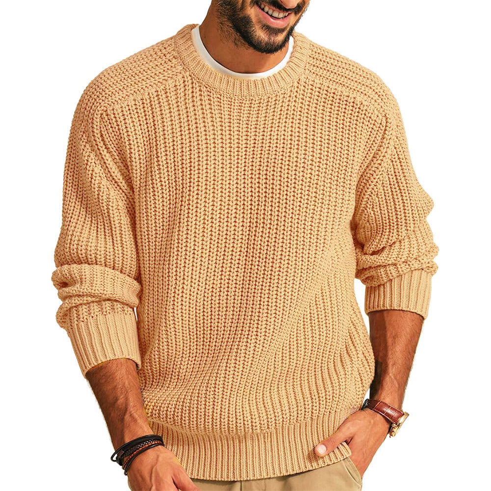 Casual chunky knit pullover for men with raglan sleeves Lune London