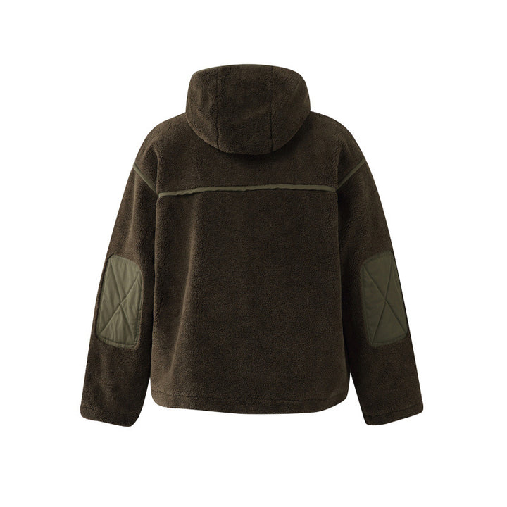 Unisex Kastige Fleece Hoodie with Utility Pockets and Drawstring Hem Amarae