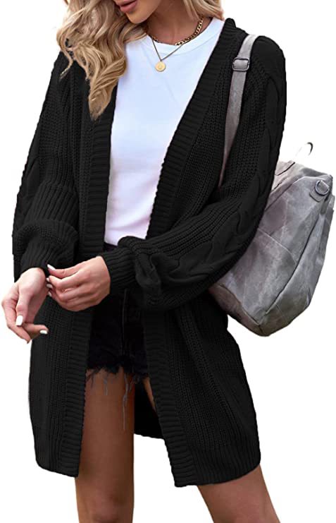 Chunky knit cardigan for women with a relaxed fit and trendy twisted pattern Lune Londonl