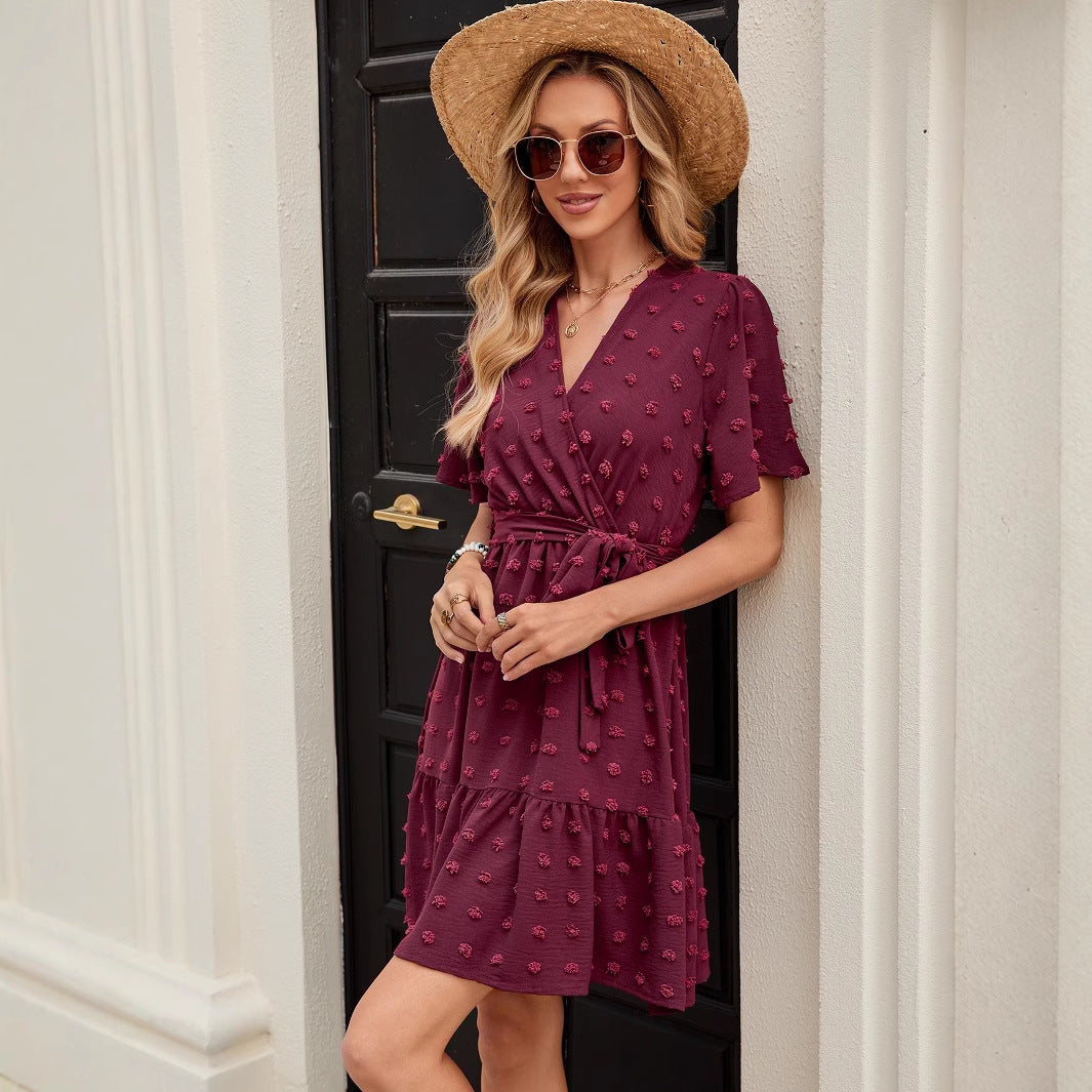 Lune London layered wrap dress for women