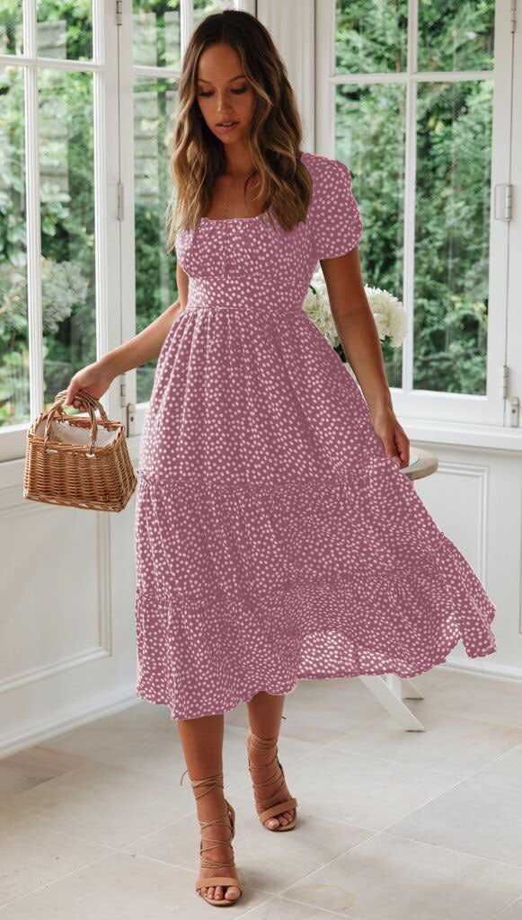 Lune London Floral Ruffle Midi Dress for Women