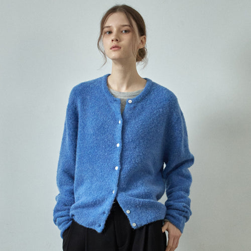 Ladies cozy knit cardigan with button closure and oversized fit Amarae