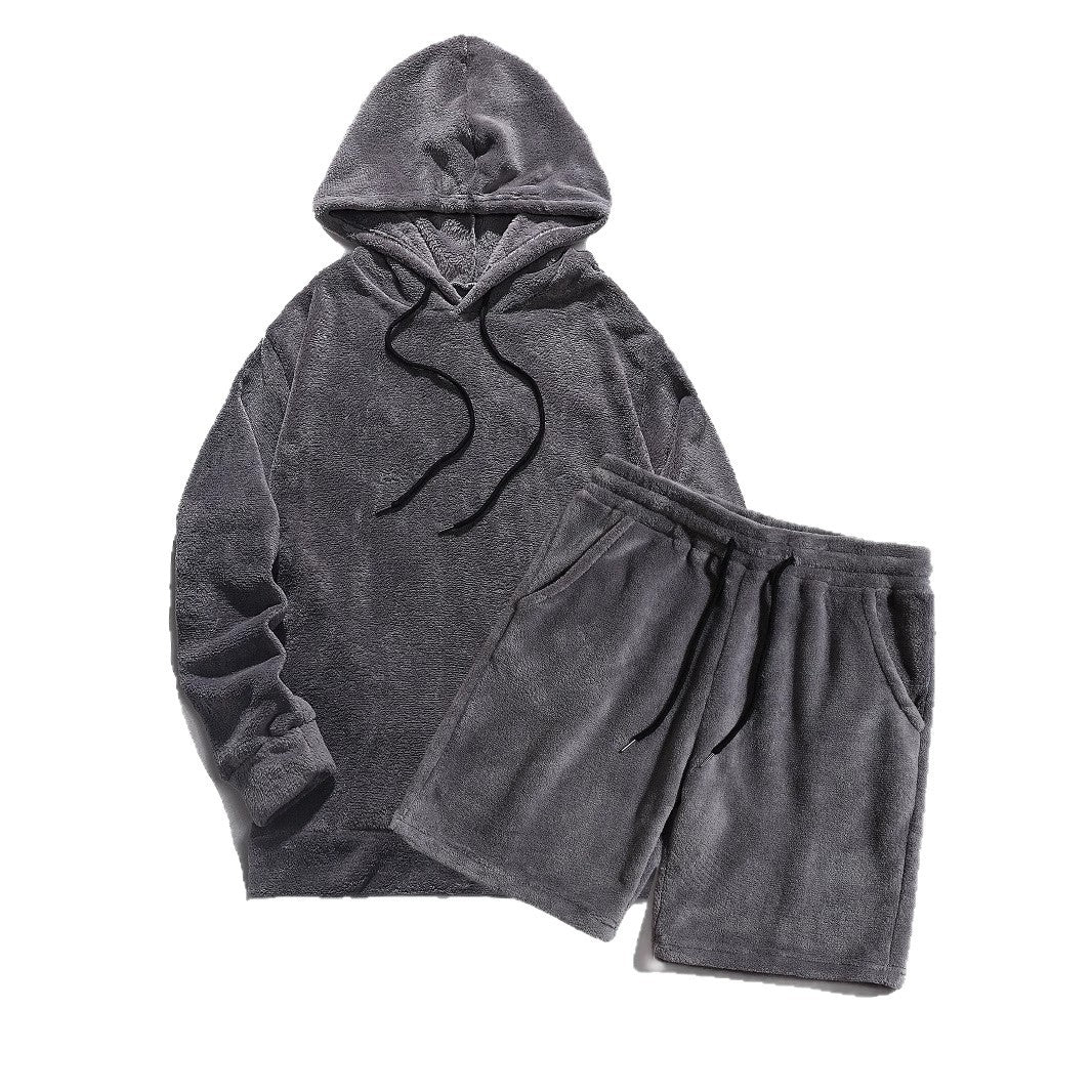 Ladies comfortable fleece set with hoodie and shorts Lune London