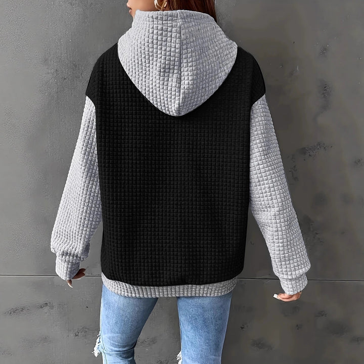 Ladies textured fabric hoodie Lune London