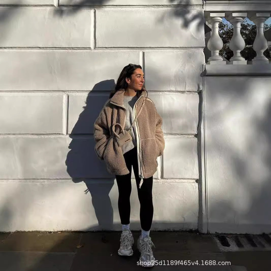 Ladies chic and stylish cuddly jacket