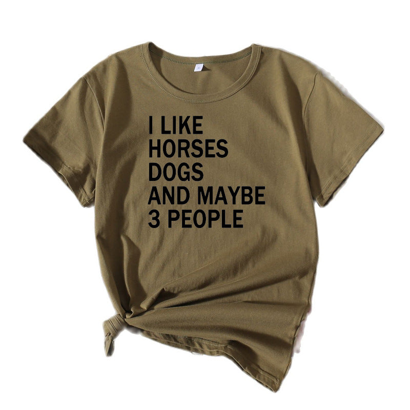Casual women's T-shirt with quote Lune London