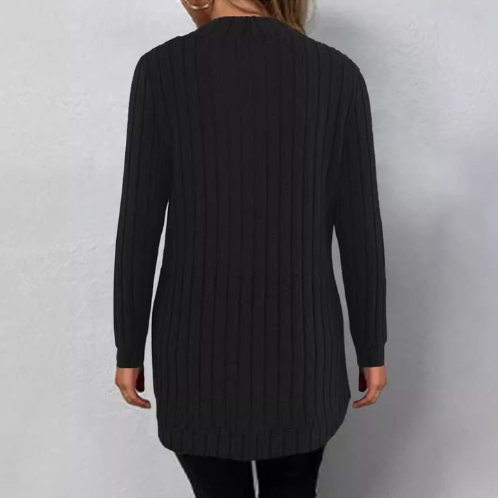 Women’s comfy knit cardigan with modern ribbed pattern Lune London
