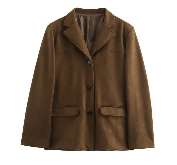 Trendy wool blazer for women with pockets and high-quality finish Lune London