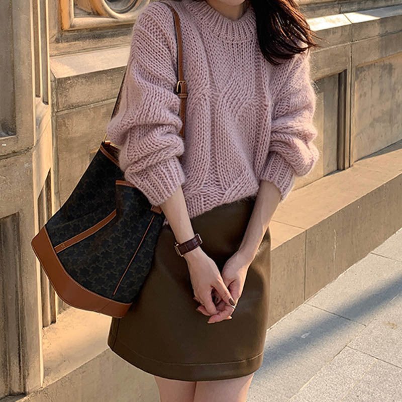 Pull en tricot épais pour femme avec design élégant et coupe décontractée Chic & Stil