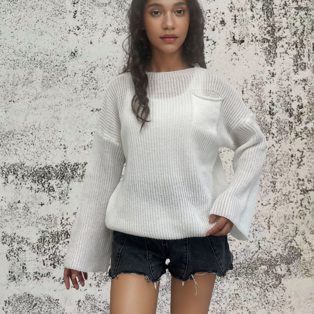 Chunky knit sweater for women with structured design and oversized fit Lune London