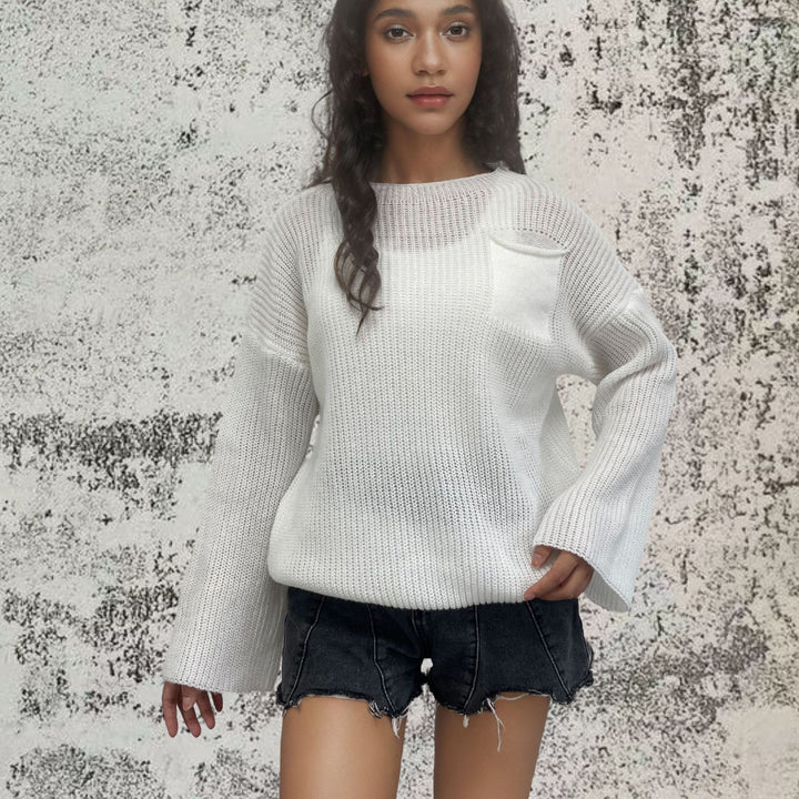 Chunky knit sweater for women with structured design and oversized fit Lune London
