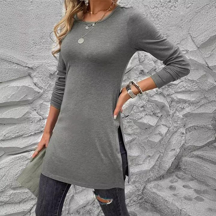 Long sleeve tunic for women with side slits and modern cut Lune London