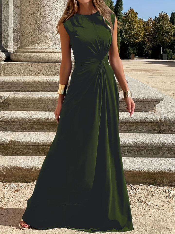 Women Elegant Evening Dress with Stylish Pleats and Figure-Hugging Cut Lune London