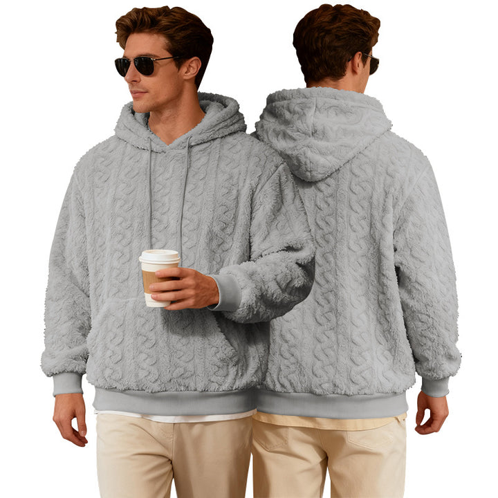Men's Cozy Hoodie with Textured Fleece Lune London