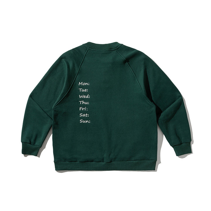 Unisex Oversize Henley Sweatshirt with raglan sleeves, button placket, and distinctive round pockets Amarae