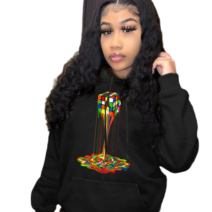 Hoodie for women with creative Rubik's Cube design Amarae