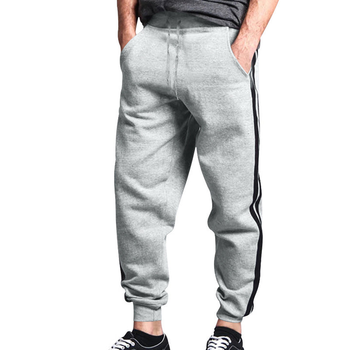 Sports jogger pants for men with contrasting side stripes Lune London