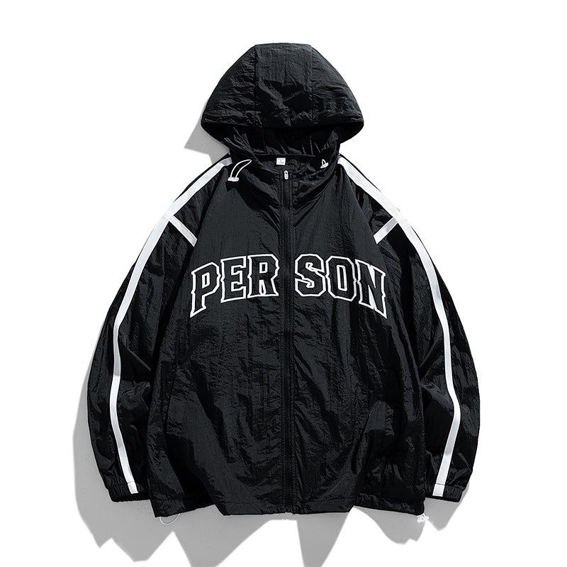 Casual windbreaker jacket for men with adjustable hood Amarae