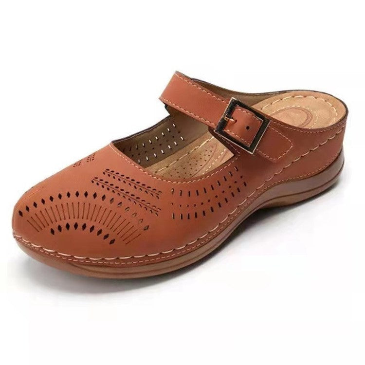 Ladies Comfort Leather Clogs Lune London