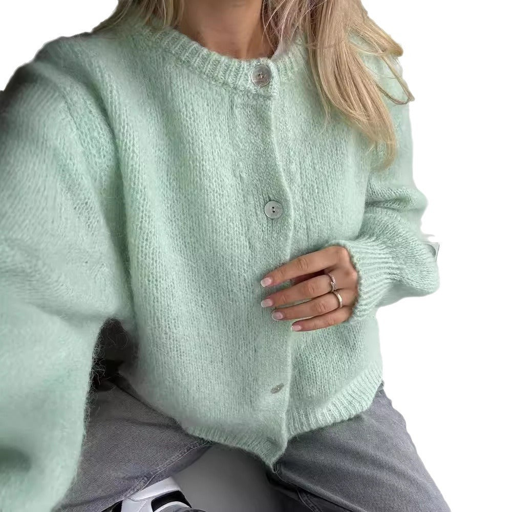 Cozy knit cardigan for women with button details Lune London
