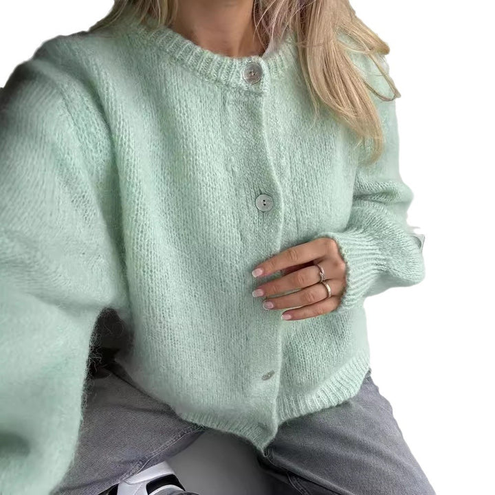 Cozy knit cardigan for women with button details Lune London