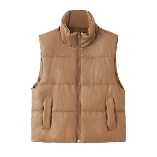 Quilted gilet for women with stand-up collar Amarae