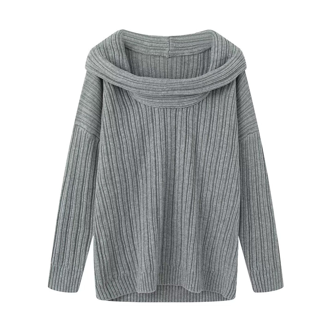 Pull en maille épaisse pour femmes avec un col roulé à la mode Chic & Stil