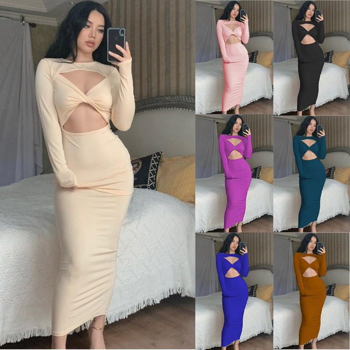 Cut-Out Dress for women with long sleeves and chic and stylish refined design