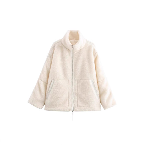 Veste en polaire confortable pour femmes avec col montant et poches pratiques Chic & Stil