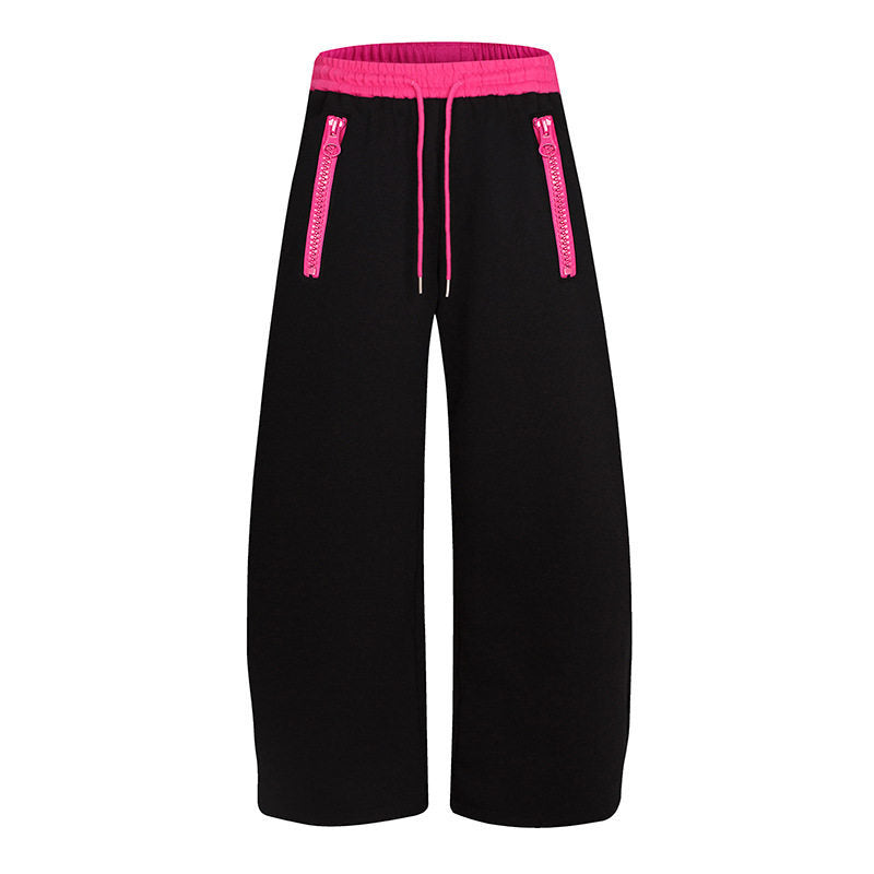 Ladies wide lounge pants with high comfort waistband, drawstring and zip pockets Amarae