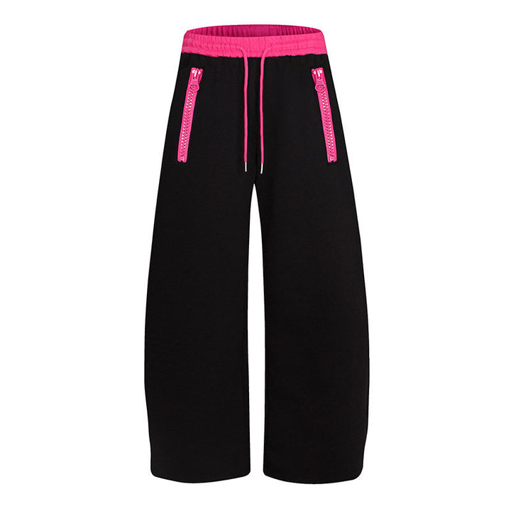 Ladies wide lounge pants with high comfort waistband, drawstring and zip pockets Amarae