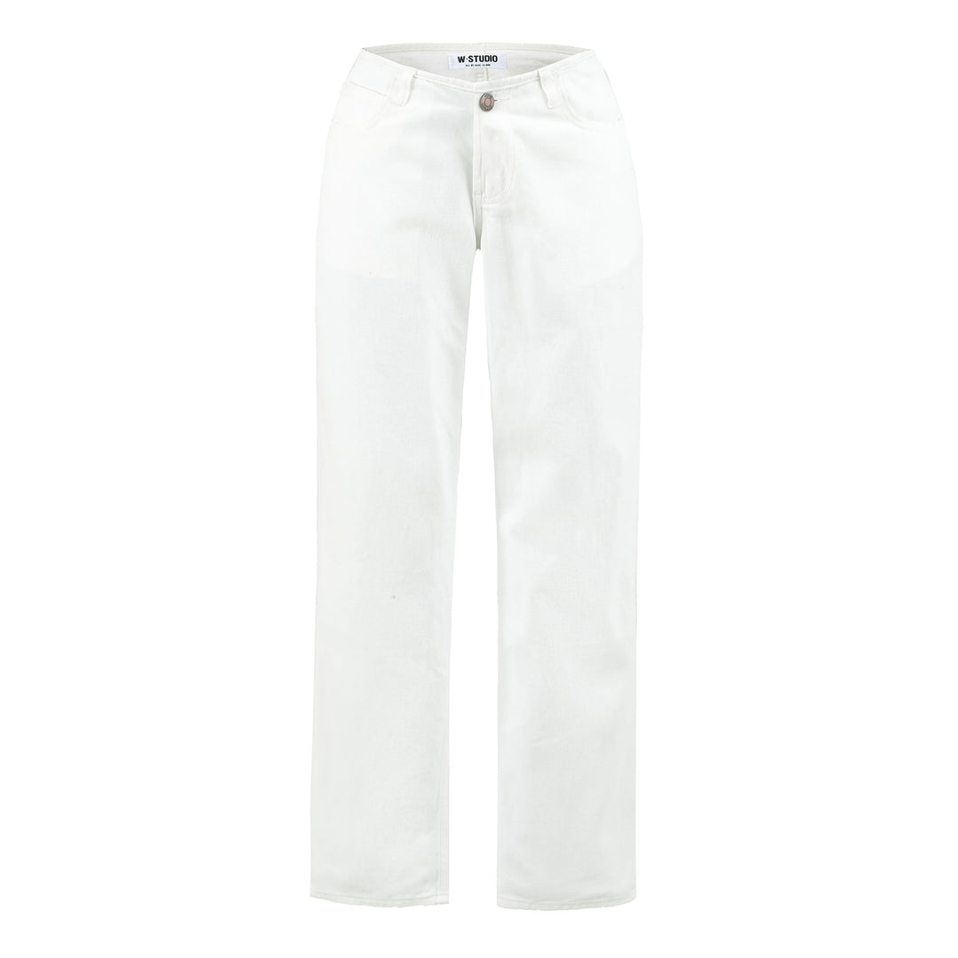 Women Highwaist Cropped Jeans with straight cut and wide leg Amarae