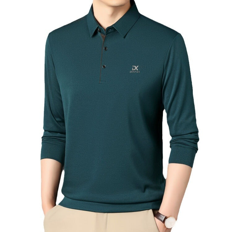 Men's polo with high-quality texture and modern collar Lune London