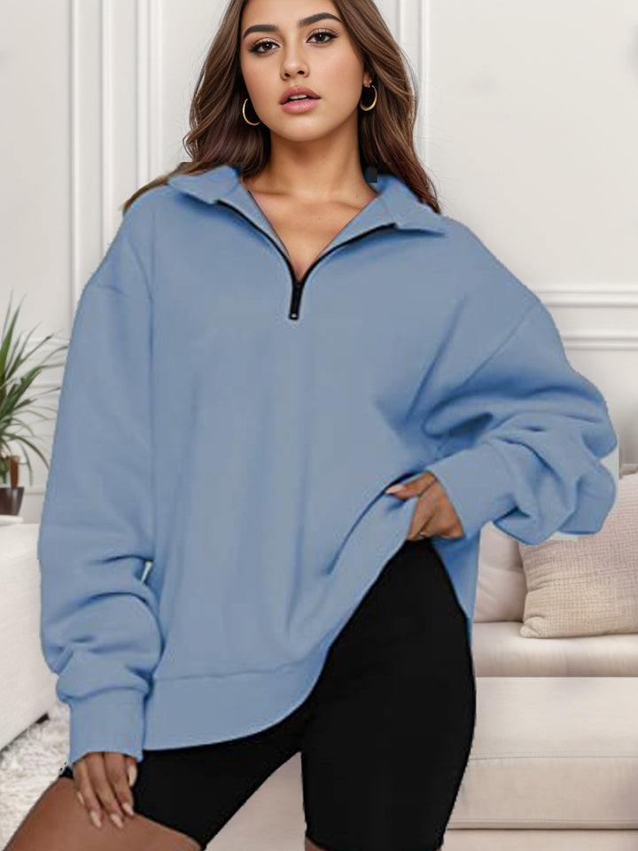 Oversized sweatshirt for women with high collar Amarae
