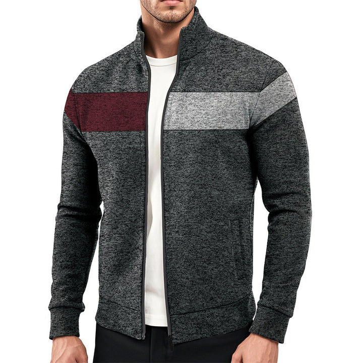 Sporty zip jacket for men with structural design Lune London