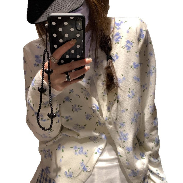 Cardigan femme avec détails floraux et fermeture à boutons Chic & Stil